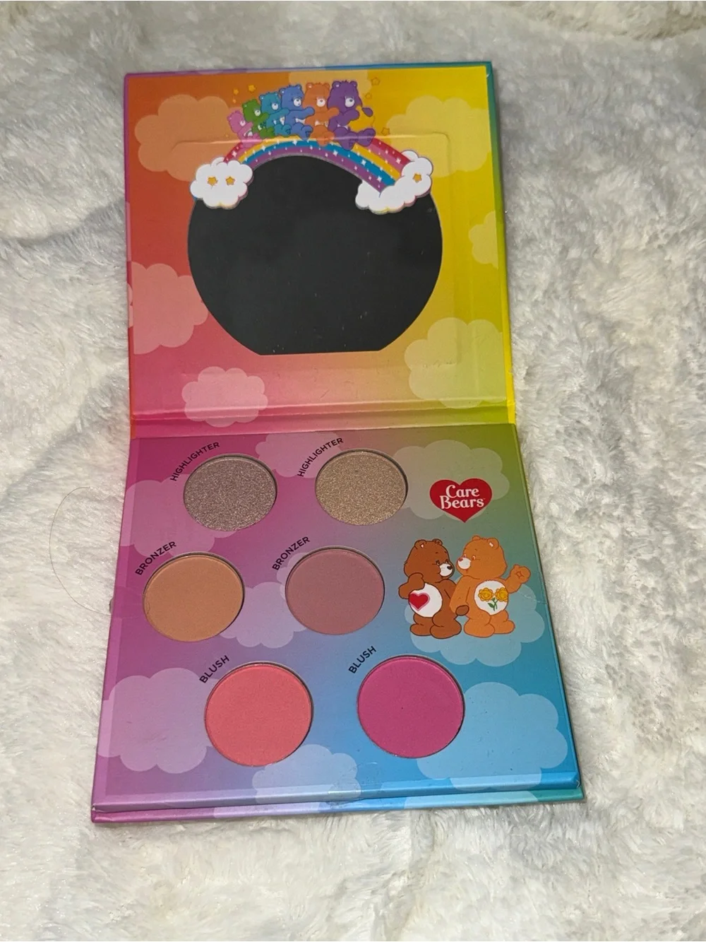 Care Bears Rainbow Complexion Palette - Pink, Yellow, Blue, Purple, Orange